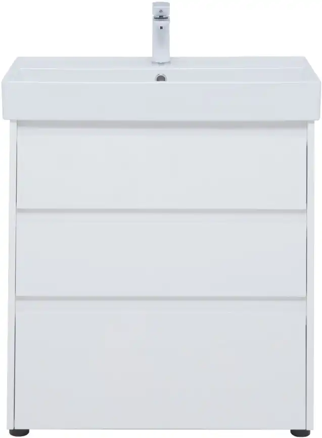 Тумба под раковину Aquanet Nova Lite 75 белый глянец (3 ящика) 302472 фото 8
