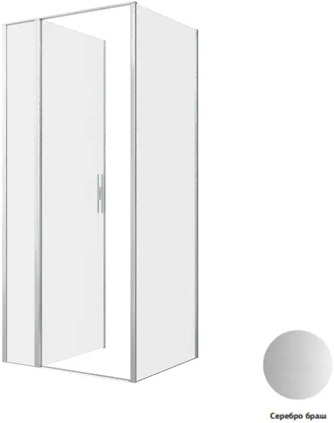 Душевой уголок Allen Brau Priority 90x80 3.31026.BA + 3.31041.BA серебро браш фото 4