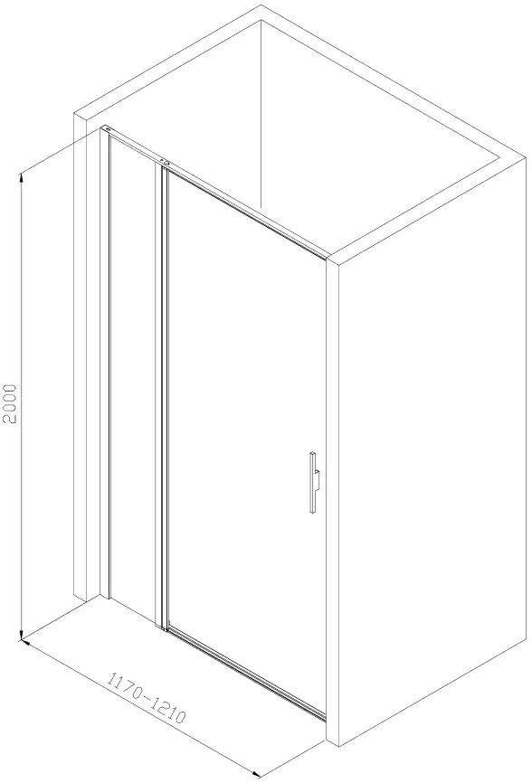 Душевая дверь Allen Brau Priority 120 см, 3.31033.BBA, профиль Черный, стекло Прозрачное фото 2