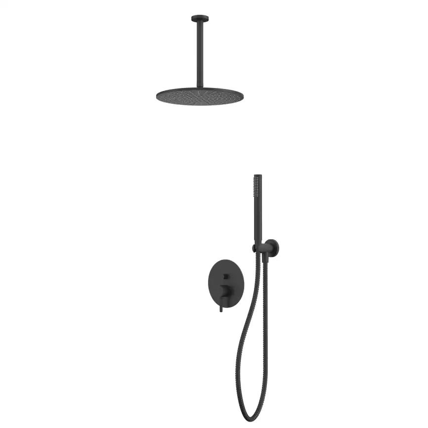 Душевая система для душа WHITECROSS Y black YSET12BL, скрытого монтажа, Черный матовый фото 1