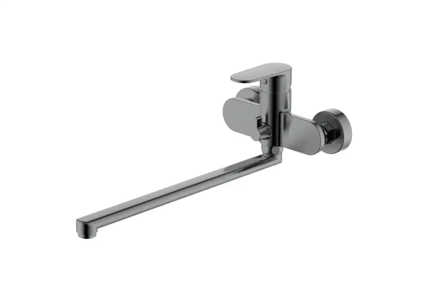 Смеситель для ванны Aquatek Ника AQ1842BGM с длинным изливом, Оружейная сталь фото 3