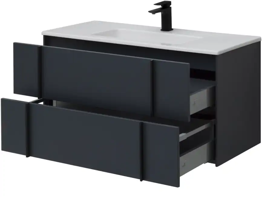 Тумба под раковину Allen Brau Reality 100 1.32007.AM антрацит матовый фото 9