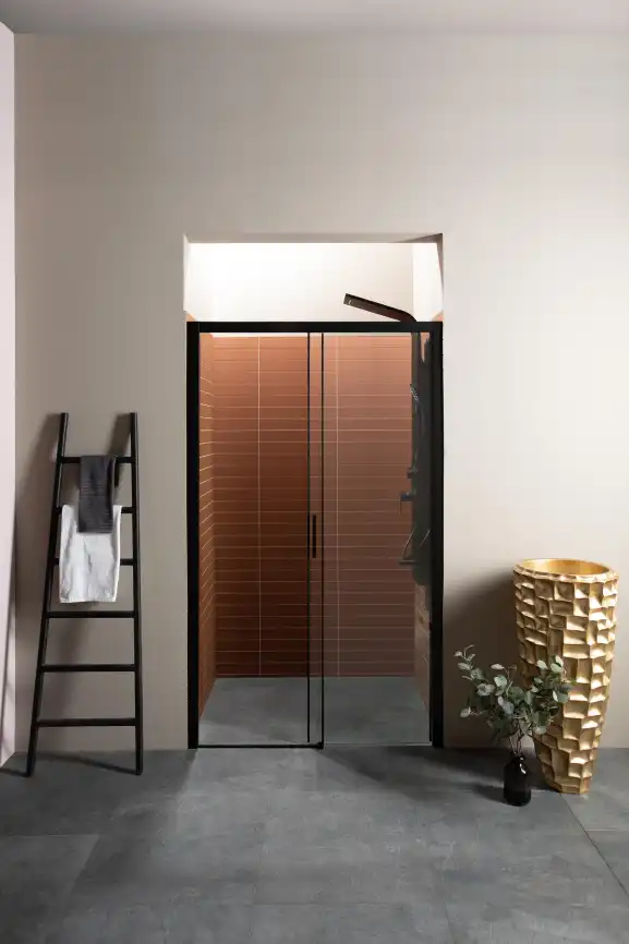 Душевая дверь Aquanet Pleasure 150 см, AE60-N-150H200U-BT, профиль Черный, стекло Прозрачное фото 9