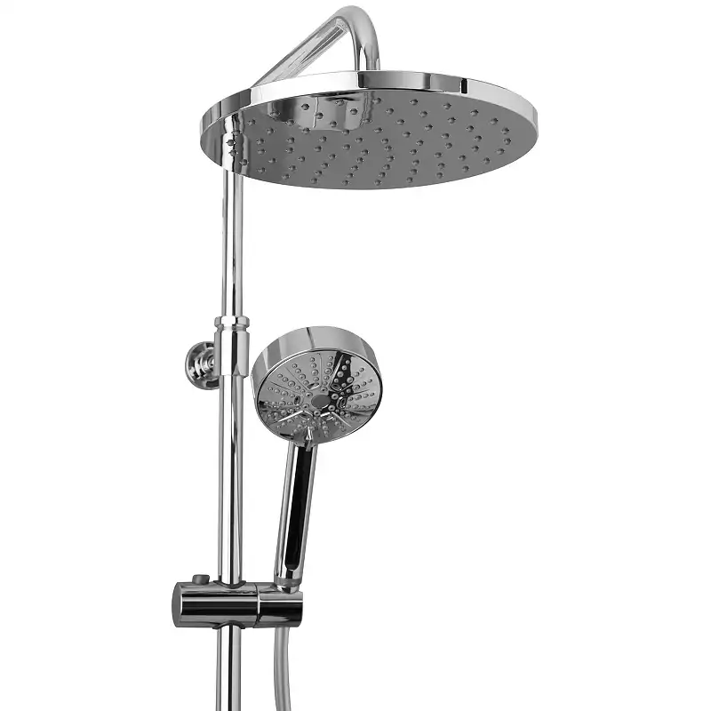 Душевая система Jacob Delafon Aleo E26809-CP для ванны с изливом, верхний и ручной душ, Хром фото 2