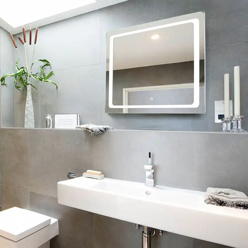 Зеркало Azario Фортуна 80х60 ФР-00000947 с подстветкой, сенсорный выключатель с функцией диммера фото 3