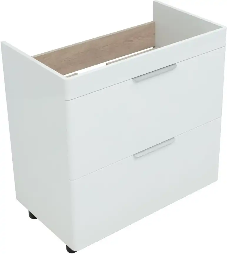 Тумба под раковину Aquanet Ирис new 85 белый глянец (2 ящика) 310154 фото 11