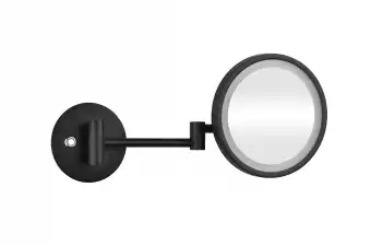 Косметическое зеркало с подсветкой 16 cм BEMETA DARK Черное матовое 112101140 фото 1