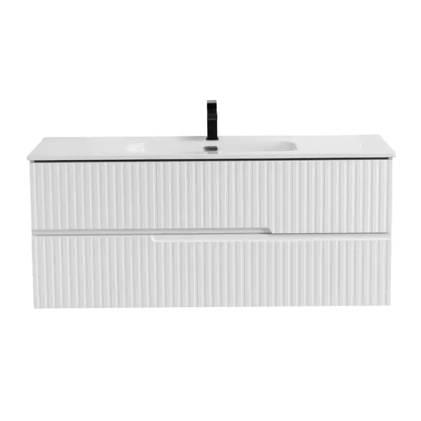 Тумба под раковину Cezares DUET-N 120 см, DUET-N-1200-2C-SO-BL подвесная, Bianco Lucido фото 2