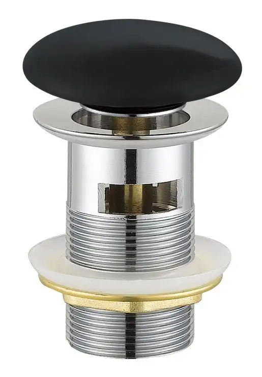 Донный клапан с переливом CEZARES CZR-SAT7-NERO Черный матовый фото 1