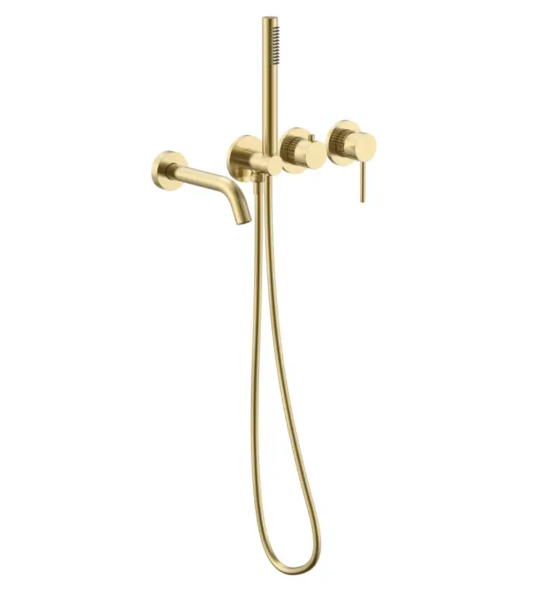 Смеситель для ванны Vincea Groove VBTW-4G1BG, встраиваемый, брашированное золото фото 3