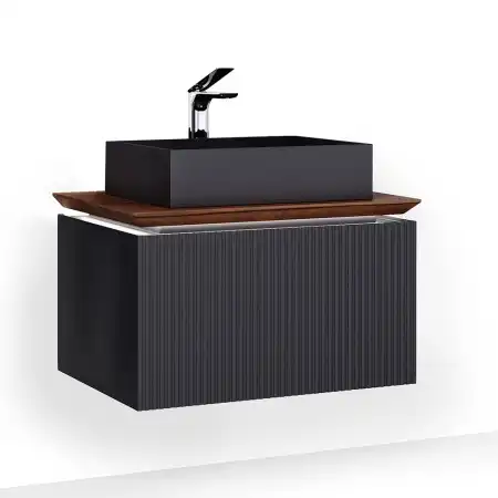Тумба под раковину Jorno STRONG 80 Str.01.80/P/A Серый антрацит фото 1