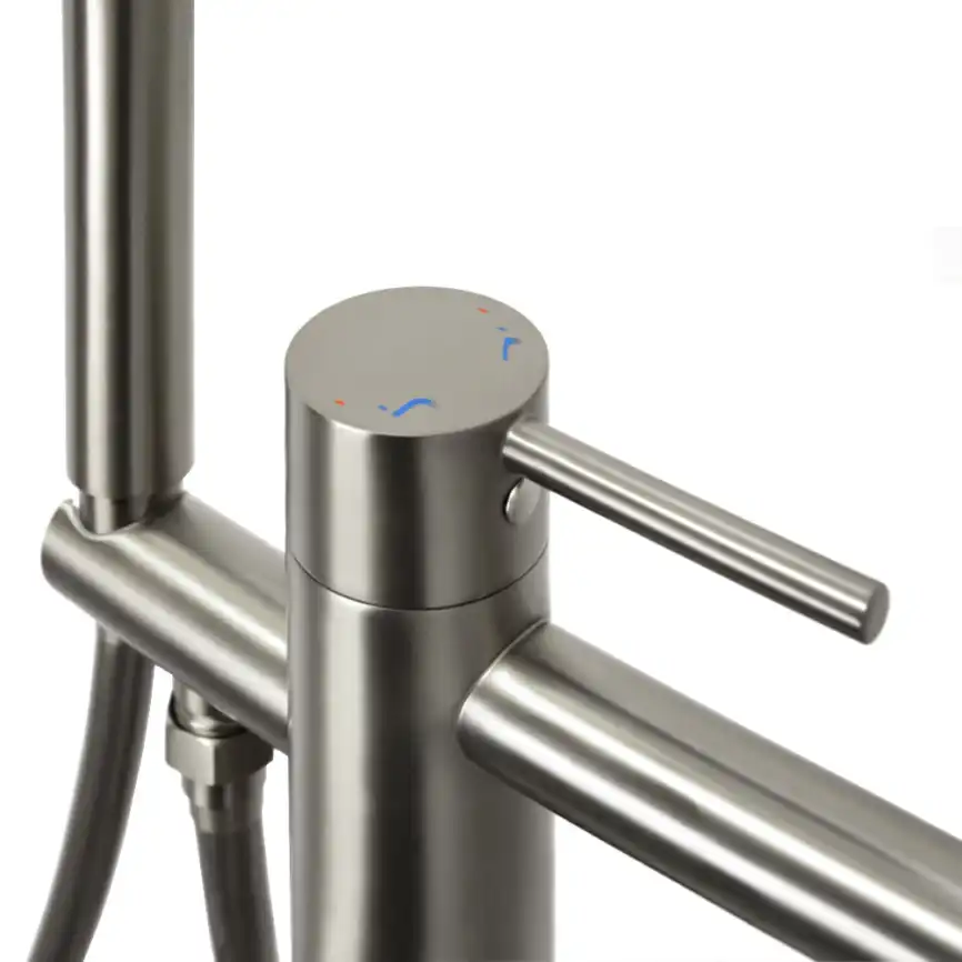 Смесители для ванны AVS Slimmer 811-112-GM напольный, оружейная сталь фото 4