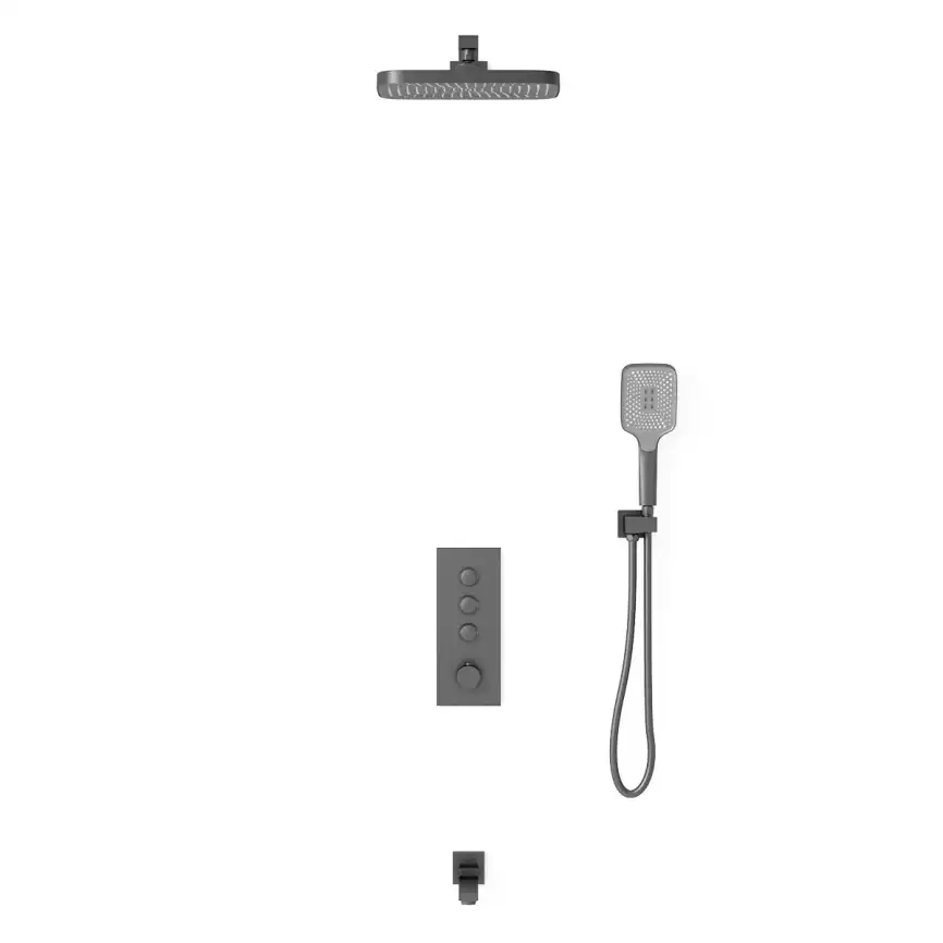 Душевая система  Vincea  VSFW-433T1GM VSFW-433T1GM  с термостатом, встраиваемая, вороненная сталь фото 3