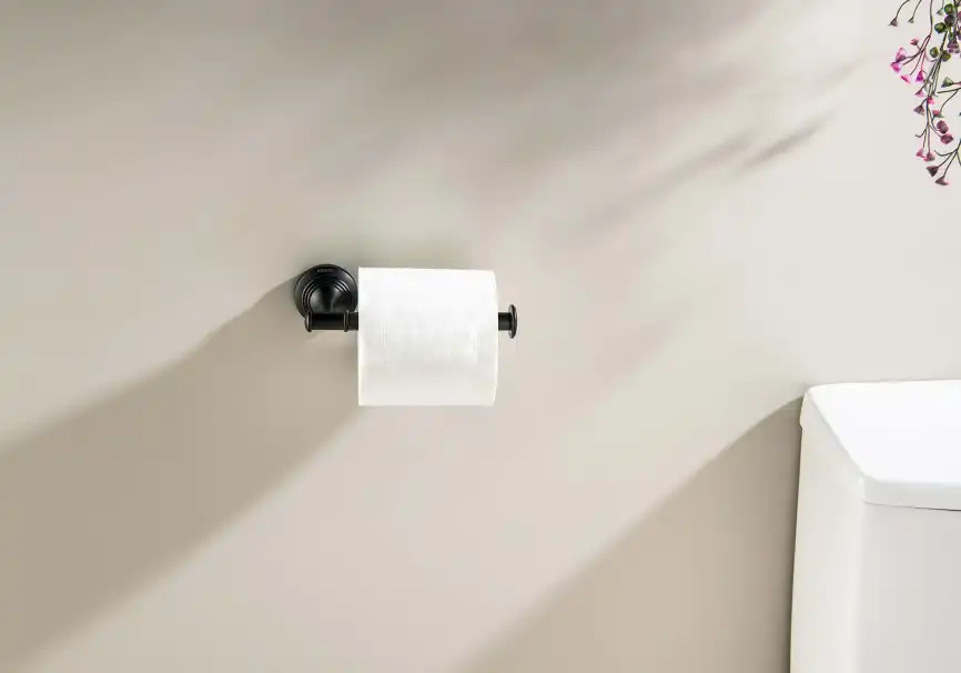 Держатель туалетной бумаги Aquatek Классик AQ4508MB, Черный матовый фото 3