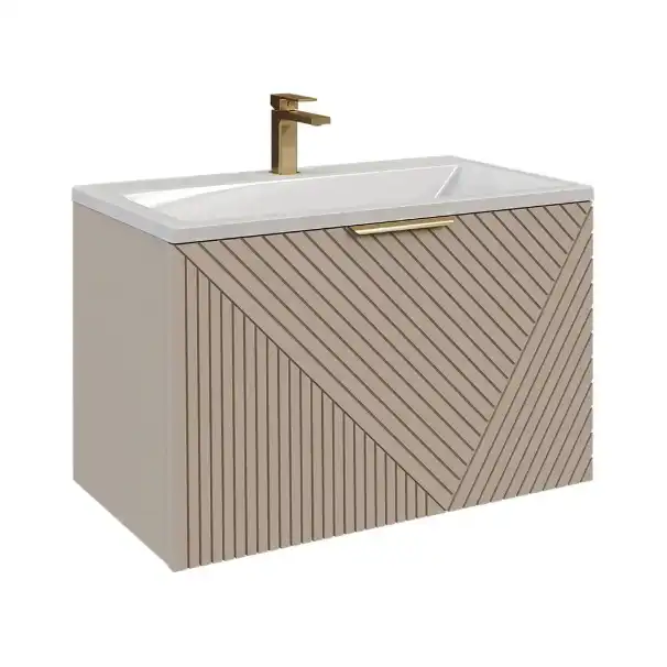 Тумба под раковину Grossman Блисс 70 подвесная, бежевый матовый (107051) фото 2