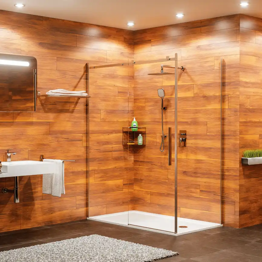 Душевой уголок WasserKRAFT Alme 15R 120х100 15R10 профиль Хром стекло Прозрачное фото 2