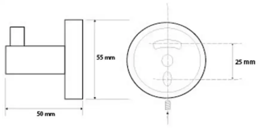 Крючок 5,5 см BEMETA DARK 104106020 Черный матовый 104106020 фото 2