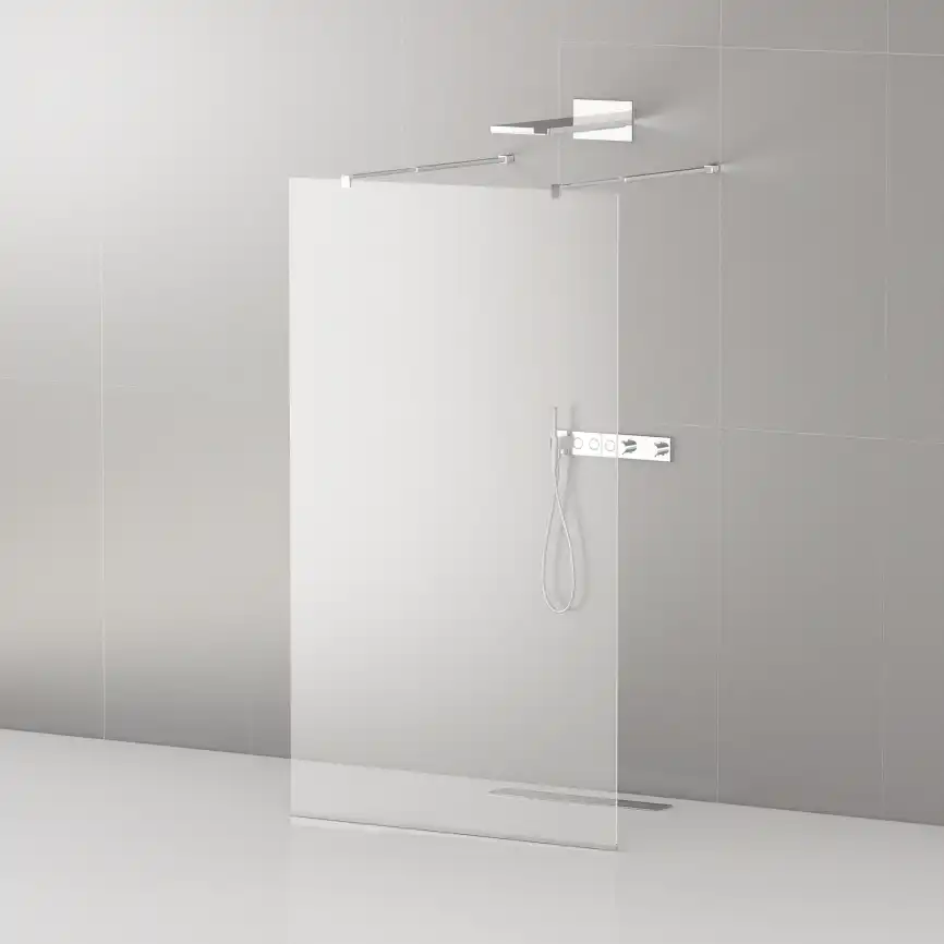 Душевая перегородка CEZARES LIBERTA-L-2-80-C-Cr стекло Прозрачное, профиль Хром фото 3