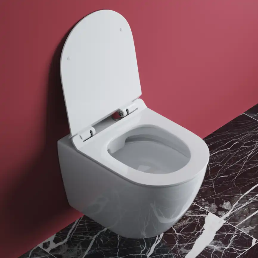 Подвесной унитаз CEZARES STYLUS CZR-513-TH-R, безободковый, белый фото 3