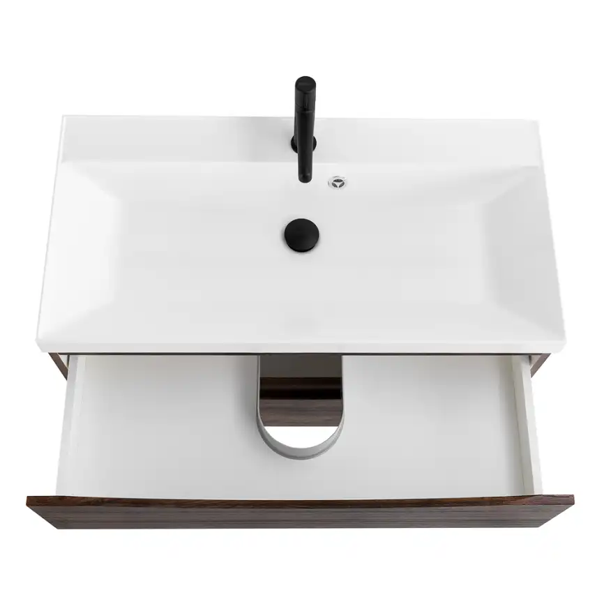 Тумба под раковину BelBagno MARINO-800-2C-SO-RW-P подвесная Rovere Moro фото 5