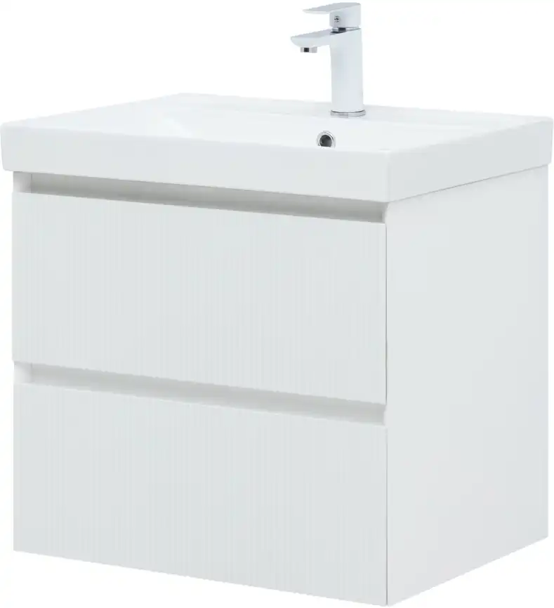Тумба под раковину Aquanet Альтера 60 белый матовый, подвесная, 337154 фото 5
