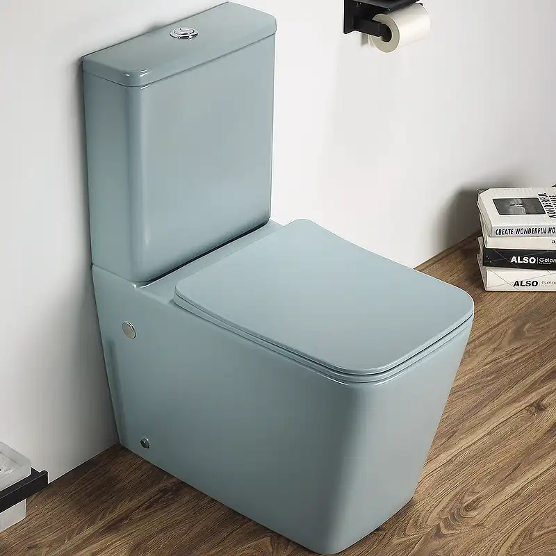 Унитаз-компакт CeramaLux 2170AXMLG, безободковый, с бачком и сидением микролифт Зеленый фото 1