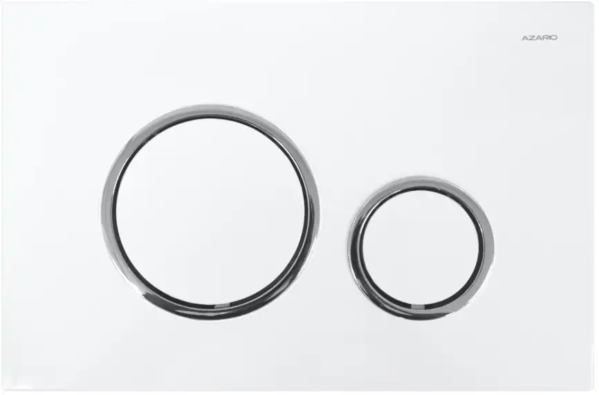 Кнопка смыва Azario AZ-8200-0045 двойная, белый+хром фото 1