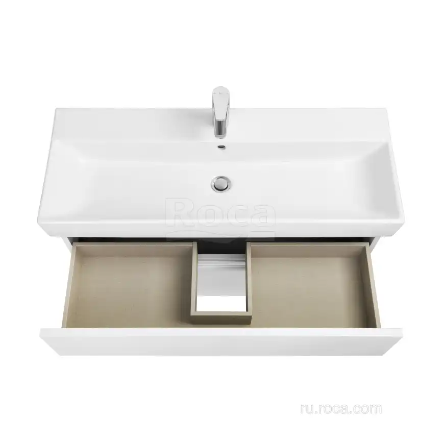 Тумбы под раковину Roca Oleta 100 A857641501 подвесная, цвет, Белый матовый фото 3