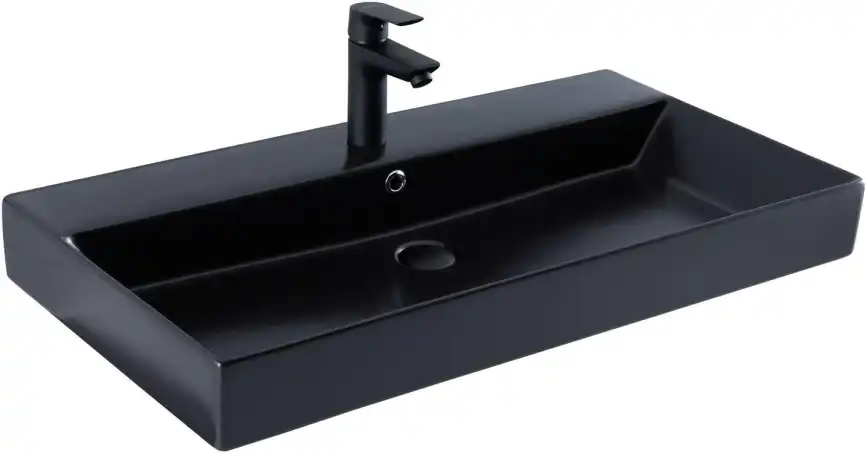 Раковина Sanovit Slim Synergy 85 17085 черный матовый фото 7