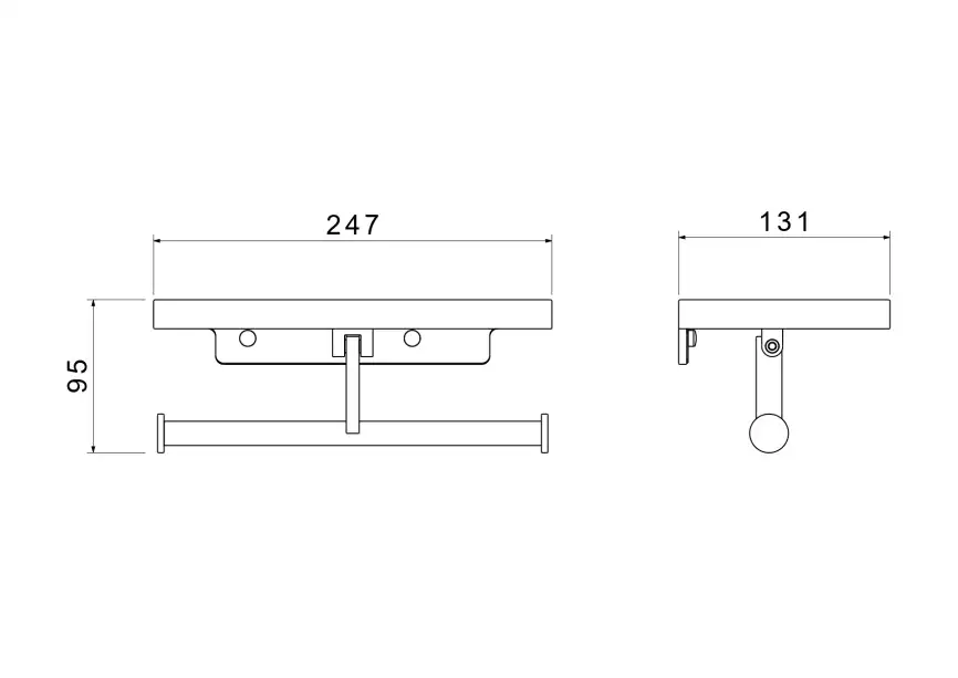 Держатель туалетной бумаги Aquatek Европа AQ4919CR двойной с полкой, Хром фото 2
