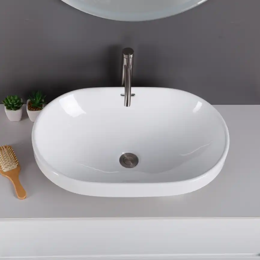 Раковина накладная BelBagno 600х400х190 BB1004, цвет Белый фото 4