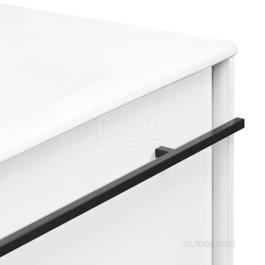 Тумбы под раковину Roca Aneto 60 857429806 подвесная, цвет, Белый глянцевый / Черный фото 4