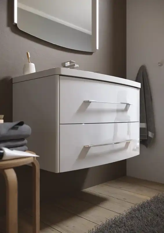 Тумба с раковиной подвесная Aqwella 5 Stars Neringa 80 см, NER0108, цвет Белый фото 3