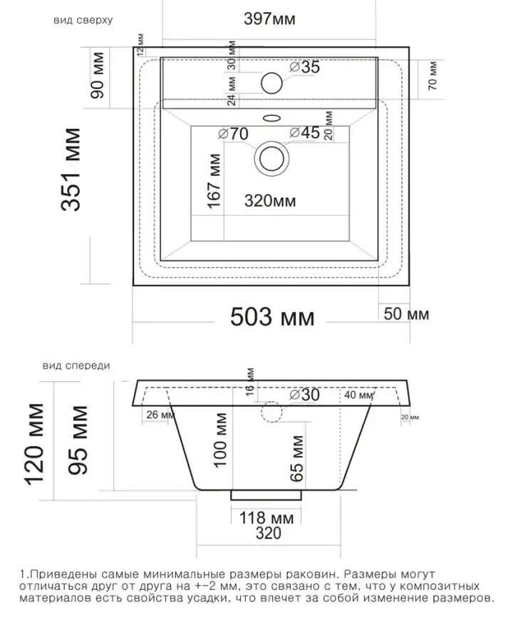 Раковина Grossman Alice 50, белая фото 4