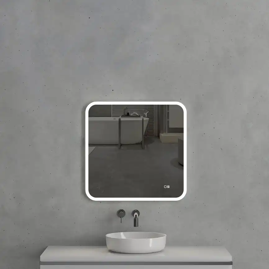 Зеркало с подсветкой AVS Байкал 70x65 см, антипар фото 1