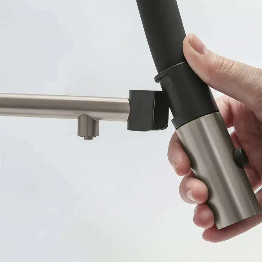 Смеситель для кухни с гибким изливом AVS PureRiver брашированный никель, 811-170-BN фото 8