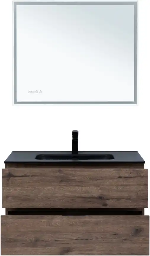 Тумба под раковину Aquanet Алвита New 90 2 ящика, дуб веллингтон табак 334187 фото 8