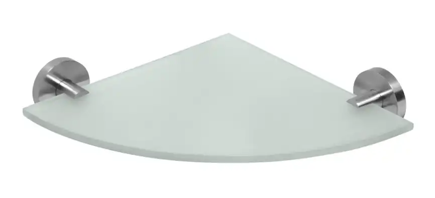 Полочка стеклянная угловая 24,4 см BEMETA NEO Нержавеющая сталь 104102015 фото 1