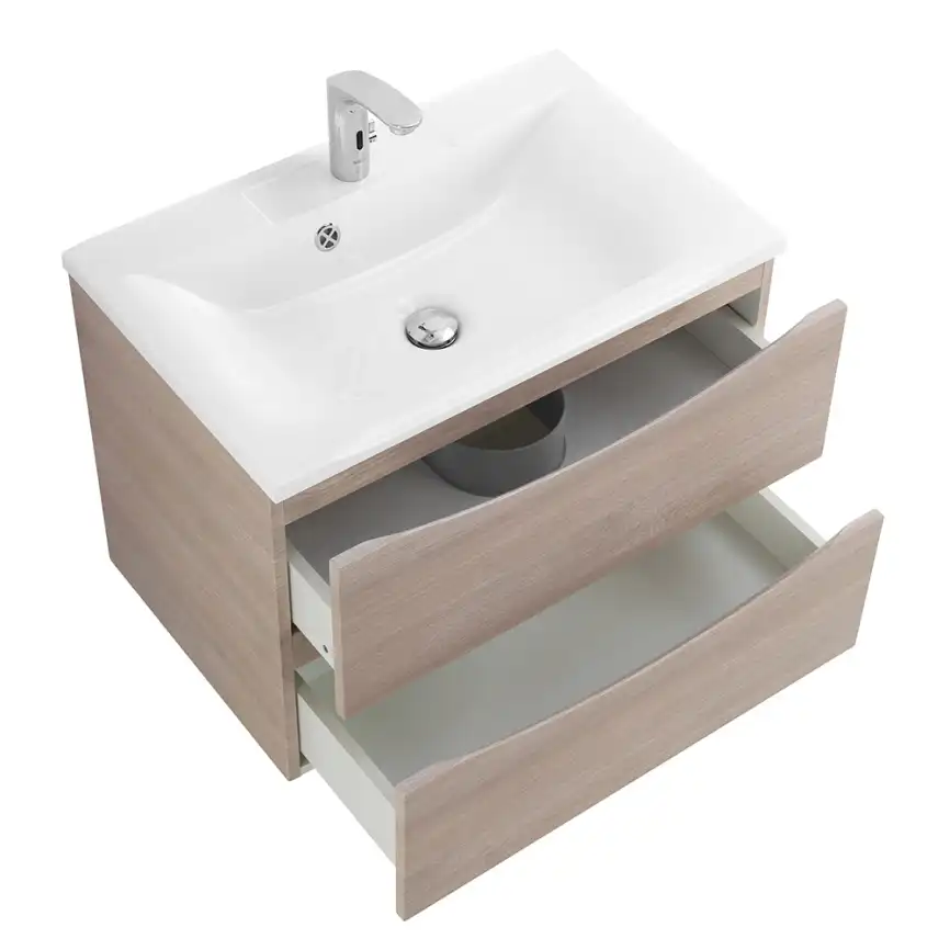 Тумба под раковину BelBagno MARINO-650-2C-SO-RG-P подвесная Rovere Grigio фото 5