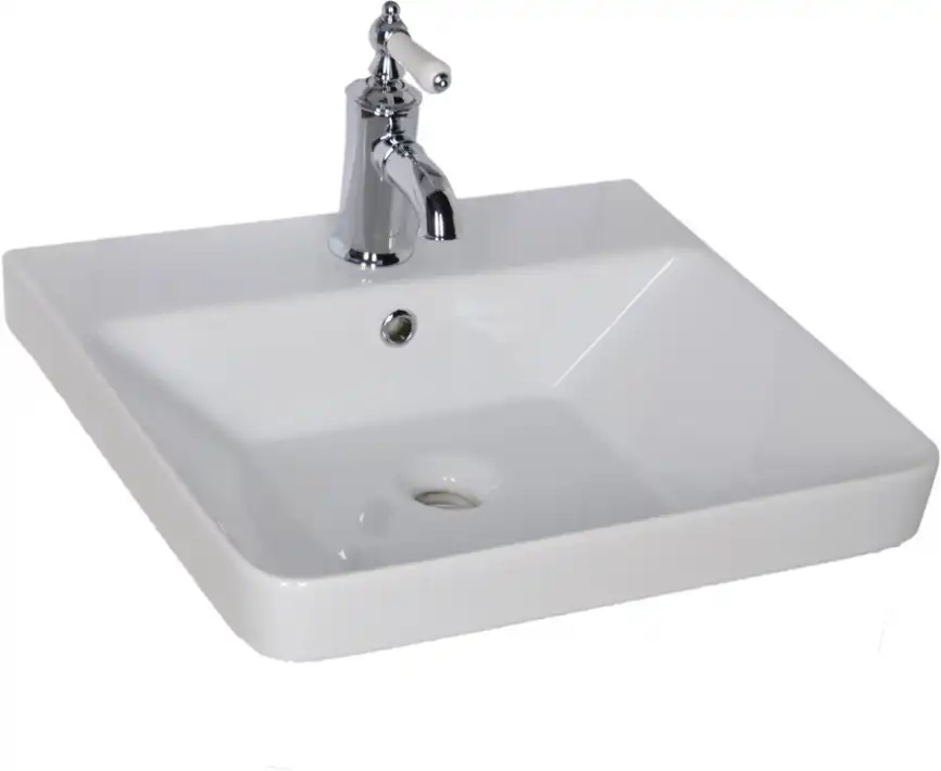 Раковина Sanovit LUXURY 50 11050-KL прямоугольная, Белая глянцевая фото 1