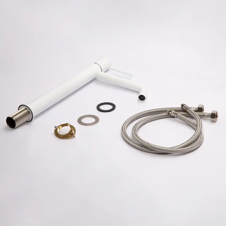 Смесители для раковины AVS Slimmer 811-101-MW высокий, белый матовый фото 13