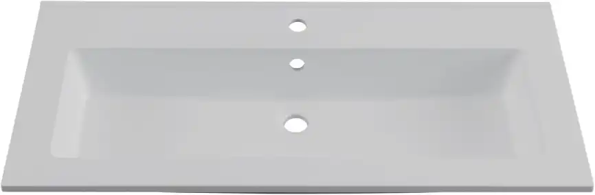 Раковина Aquanet Текла 100 328016 прямоугольная, Белая глянцевая фото 5
