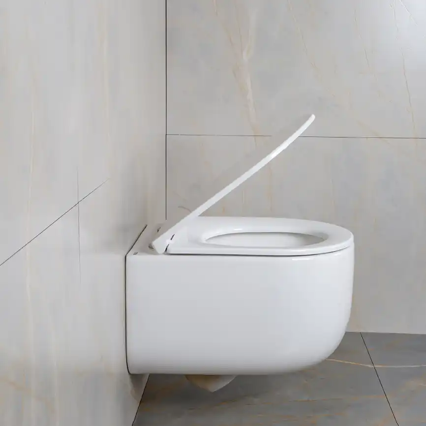 Унитаз подвесной AVS Декарт 801-0036-P-T2-GW безободковый, со смывом Торнадо, белый фото 11