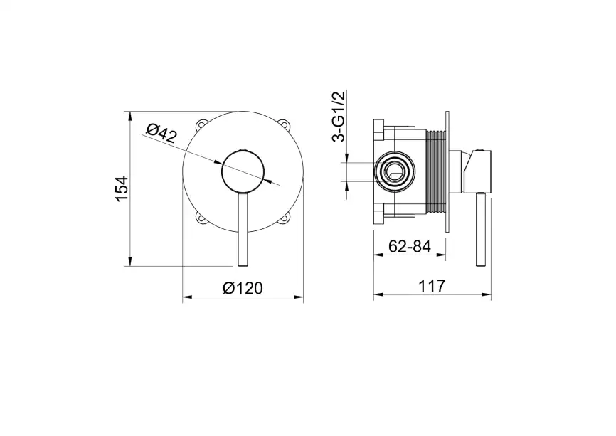 Смеситель для душа Aquatek Европа AQ1366BGM, Оружейная сталь фото 3