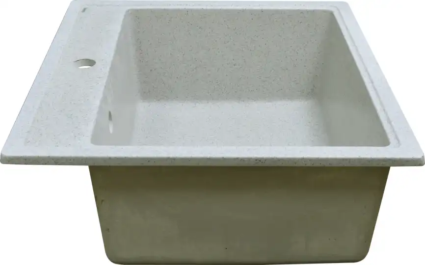Кухонная мойка AZARIO Litos 570x505x200 искусственный мрамор, цвет Светло серый (CS00078328) фото 2