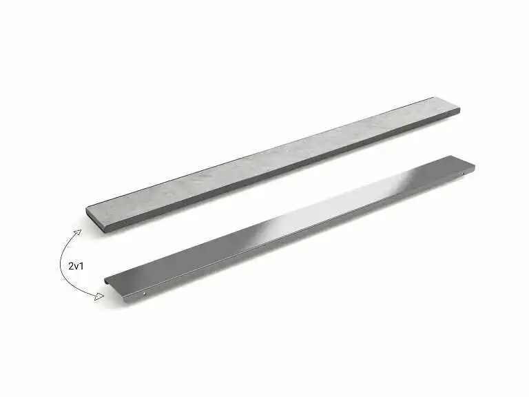 Душевой лоток PlastBrno 55 см, DESIGN 4 SZA4550 с решеткой под плитку, цвет хром фото 3