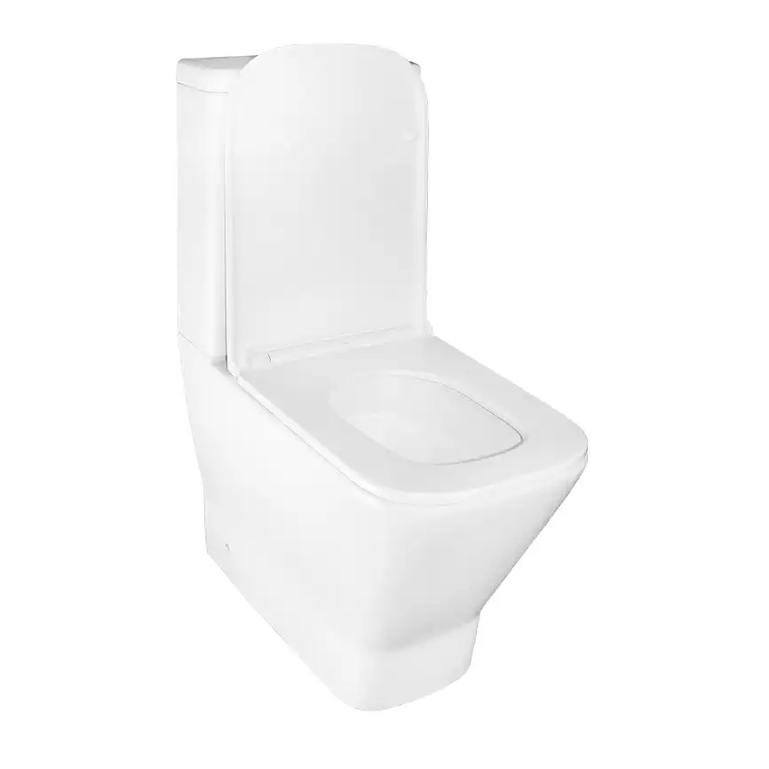 Унитаз напольный Azario  Joy AZ-2168-UQ3 безободковый, смыв Торнадо, с бачком и сидением микролифт, Белый глянцевый фото 3