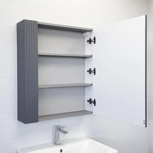 Зеркало-шкаф Comforty Лима 70 Антрацит, 00-00004891 фото 5