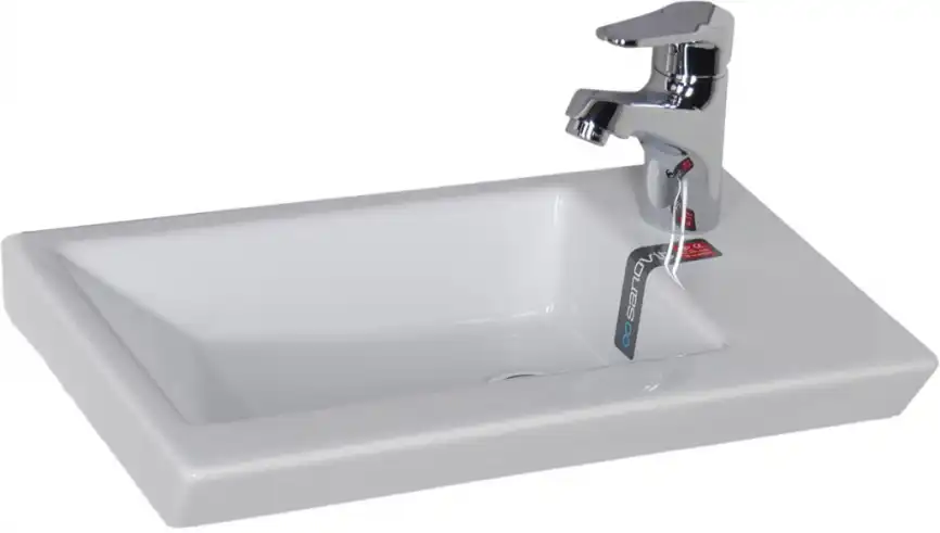 Раковина Sanovit Isik 45 4045-KL прямоугольная, Белая глянцевая фото 1
