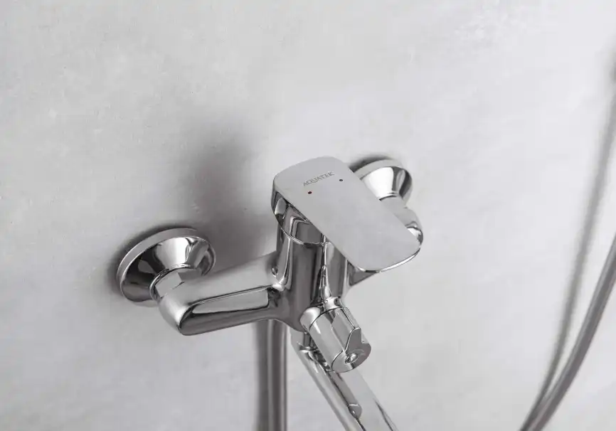 Комплект смесителей для ванны Aquatek Вега AQ1033CR, 3 в 1 однорычажный, Хром фото 4